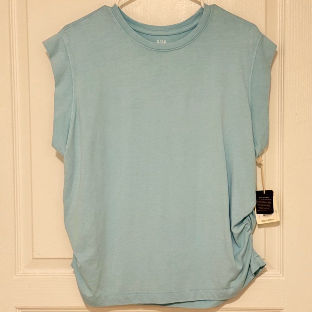 a.n.a Women's Light Blue Short Sleeve Tee